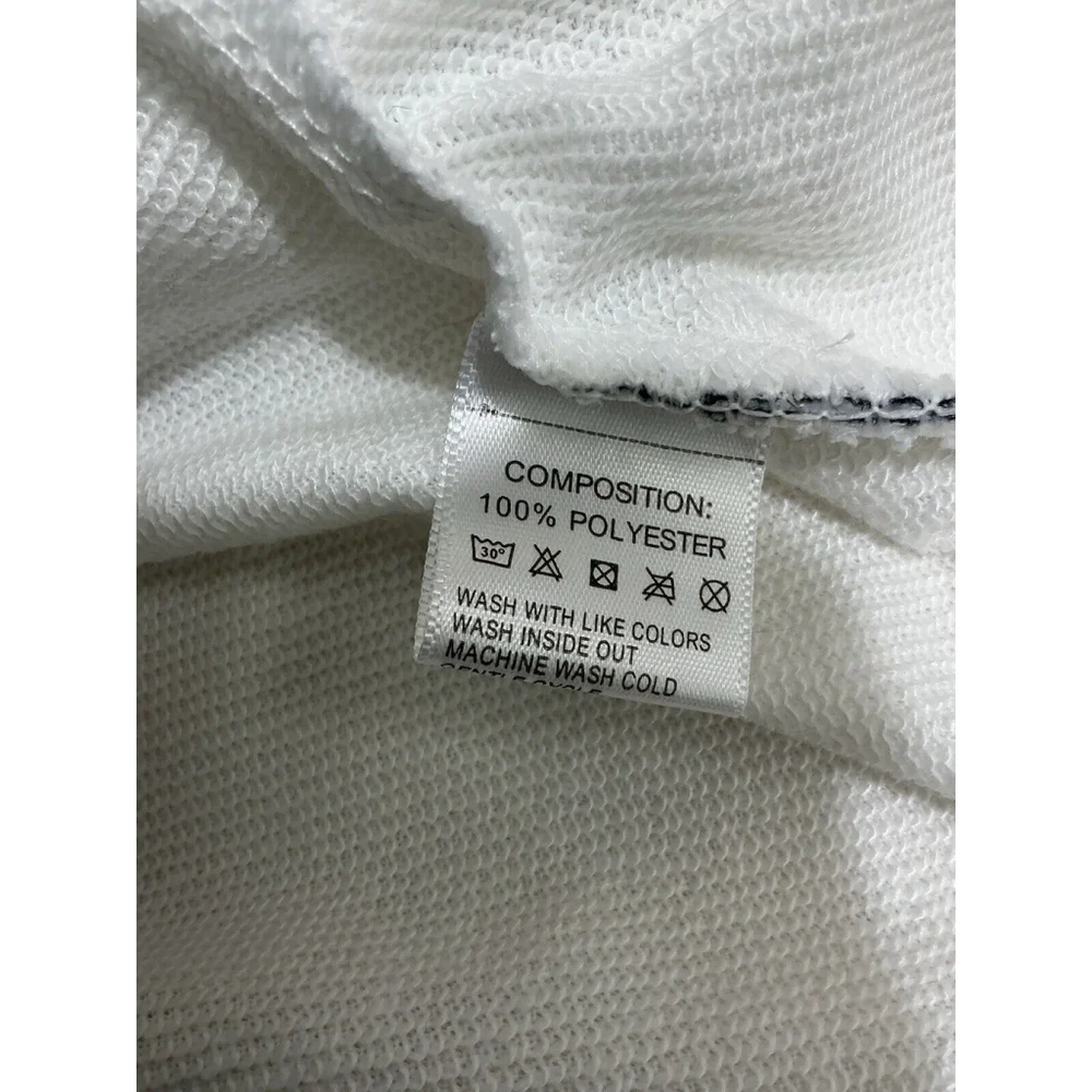 Men’s White Pullover Long Sleeve 1/4 Zip Golf Logo Shirt XL